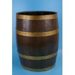 Coopered barrel stick stand