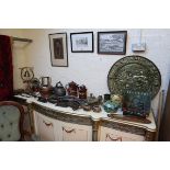 Large collection of metalware etc