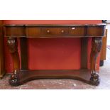 Victorian mahogany console table - Approx W: 120cm D: 52cm H: 70cm