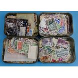 Stamps - Pre WWII examples collected in 4 tobacco tins - All world