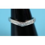 White gold diamond set ring