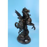 Bronze of Pegasus on marble base - Sold in aid of MacMillan nurses - Approx H: 54cm