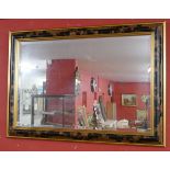 Bevelled glass mirror - Approx size 89cm x 63.5cm