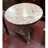 French 'Restauration' style marble top table