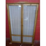 Pine display cabinet - Approx W: 89cm D: 27cm H: 150cm