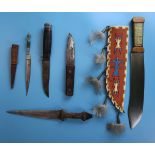 5 knives to include 1 native American in sheath