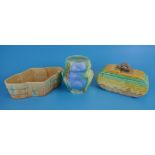 3 pieces of colourful pottery to include Beswick