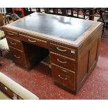 Vintage desk - Approx W: 130 D: 76cm H: 78cm