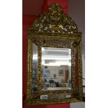 Brass bevelled glass mirror