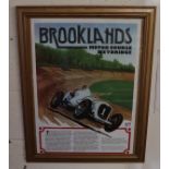 Brooklands Motor Course, Weybridge poster in frame