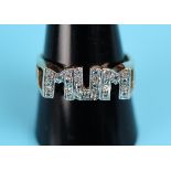 Gold & diamond set Mum ring