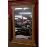 Oak framed mirror