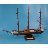 Model of clipper ship - Approx height 55cm