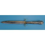 Fairbairn Sykes style dagger with white metal handle