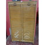 Tambour fronted bookcase - Approx W: 86cm D: 37cm H: 149cm