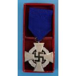 Boxed Nazi Iron Cross - 25 years service