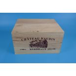 Un-opened case of 6 bottles of Bordeaux Chateau Naudin