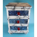 Small painted chest of 3 drawers