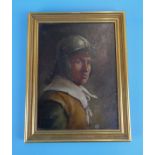 Small oil on board of Oliver Cromwell - Approx image size W: 14cm x H: 19cm
