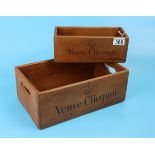 2 Veuve Clicquot champagne boxes