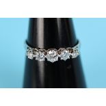Platinum 5 stone diamond ring