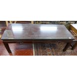 Oriental glass top coffee table