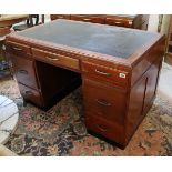 Vintage desk - Approx W: 130 D: 76cm H: 78cm
