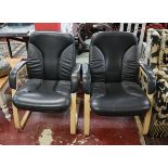 2 leather armchairs