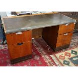 Vintage desk - Approx W: 158 D: 71cm H: 73cm