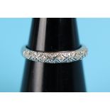 White gold diamond set ring