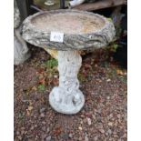 Stone bird bath