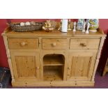 Pine sideboard - Approx W: 137cm D: 42cm H: 97.5cm