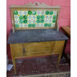 Washstand with marble top