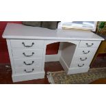 Painted pine desk - Approx W: 155cm D: 54cm H: 80cm