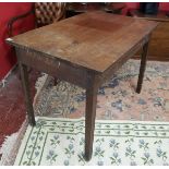 Antique oak table - Approx L: 105cm W: 71cm H: 75cm