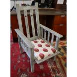 Shabby chic reclining armchair