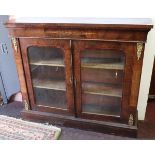 Victorian inlaid walnut peer cabinet with ormolu mounts - Approx size: W: 123.5cm D: 33cm H: 105cm