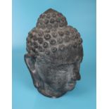 Stone buddha image - Approx H: 30cm