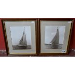 2 photographs of J class yachts