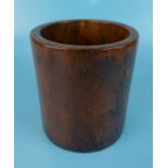 Early rosewood pot - Approx H: 15.5cm