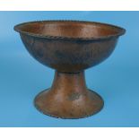 Cotswold school copper pedestal bowl - Approx H: 14cm