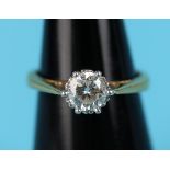 18ct gold ½ct diamond solitaire ring