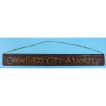 Small hanging sign - Crawford's City Assorted - Approx L: 48.5cm