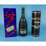 3 bottles of booze - Glen Fiddich, Remy Martin & Courvoisier