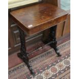 Burr walnut sewing table