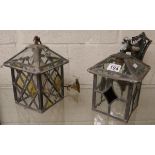 2 leaded light lanterns