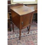 Mahogany pot cupboard on tapered legs