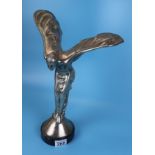 Large reproduction chrome figure - The Spirit of Ecstasy - Approx H: 39cm