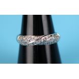 White gold diamond set ring