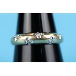 Gold diamond set ring